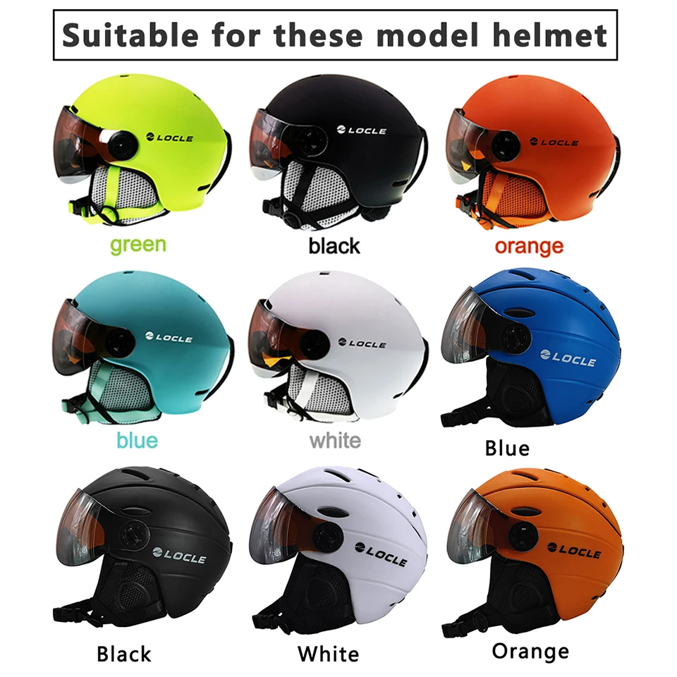 LOCLE MOON MS95 MS99 Skihelm Visier Ersatzlinse UV-Schutz Outdoor Skateboard Helm Extra Schutzbrille für Ski Bergsteigen