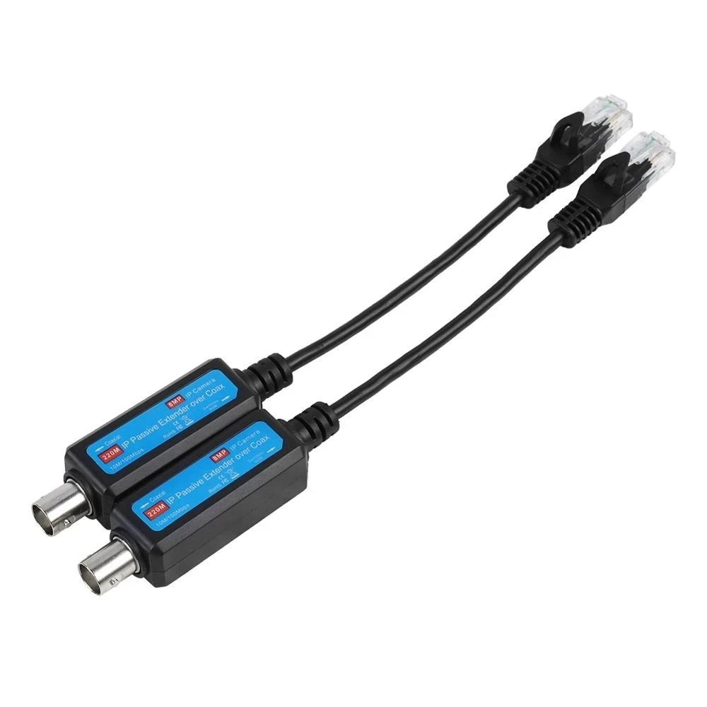 Extensor passivo sobre coaxial, Transmissor 10 Mbps, IP para receptor coaxial, Cabos de transmissão para câmera de segurança IP POE NVR