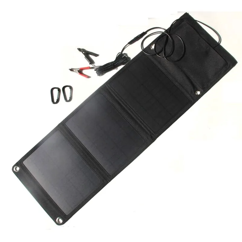 High Quality Outdoor Small Solar Panel Folding 18W 5V/18V Sun Power Solar Cells Charger For IPhone/Mobile/MP3 Backpack Camping