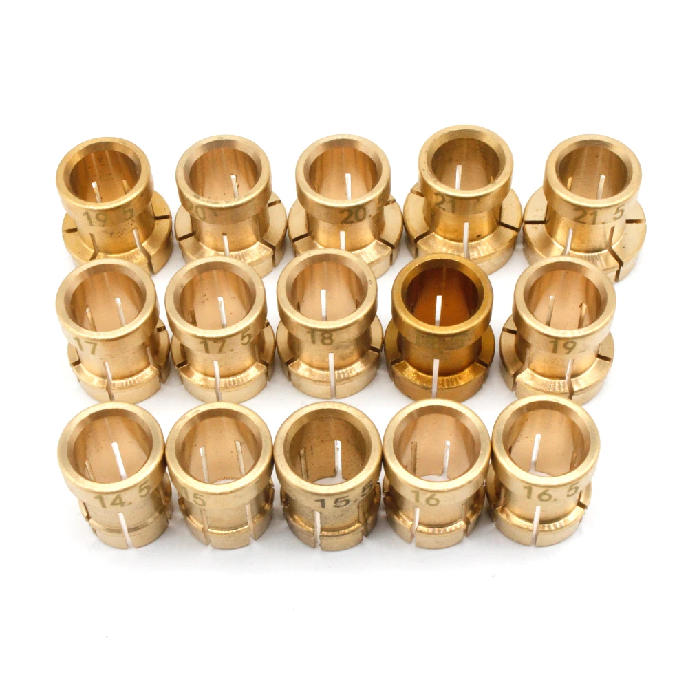 

15PCS Ring Brass Collets Diameter 14.5 to 21.5mm Ring Setter Ball Clamp Accessories Tools for Jewelry