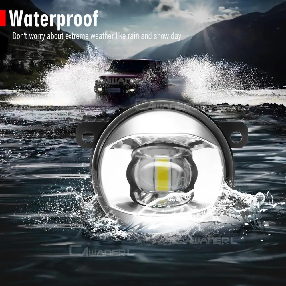 Fog Light Assembly 30W Car Front Bumper LED Fog Lamp DRL H11 12V For Mitsubishi L200 Pajero Outlander Colt Endeavor RVR Galant