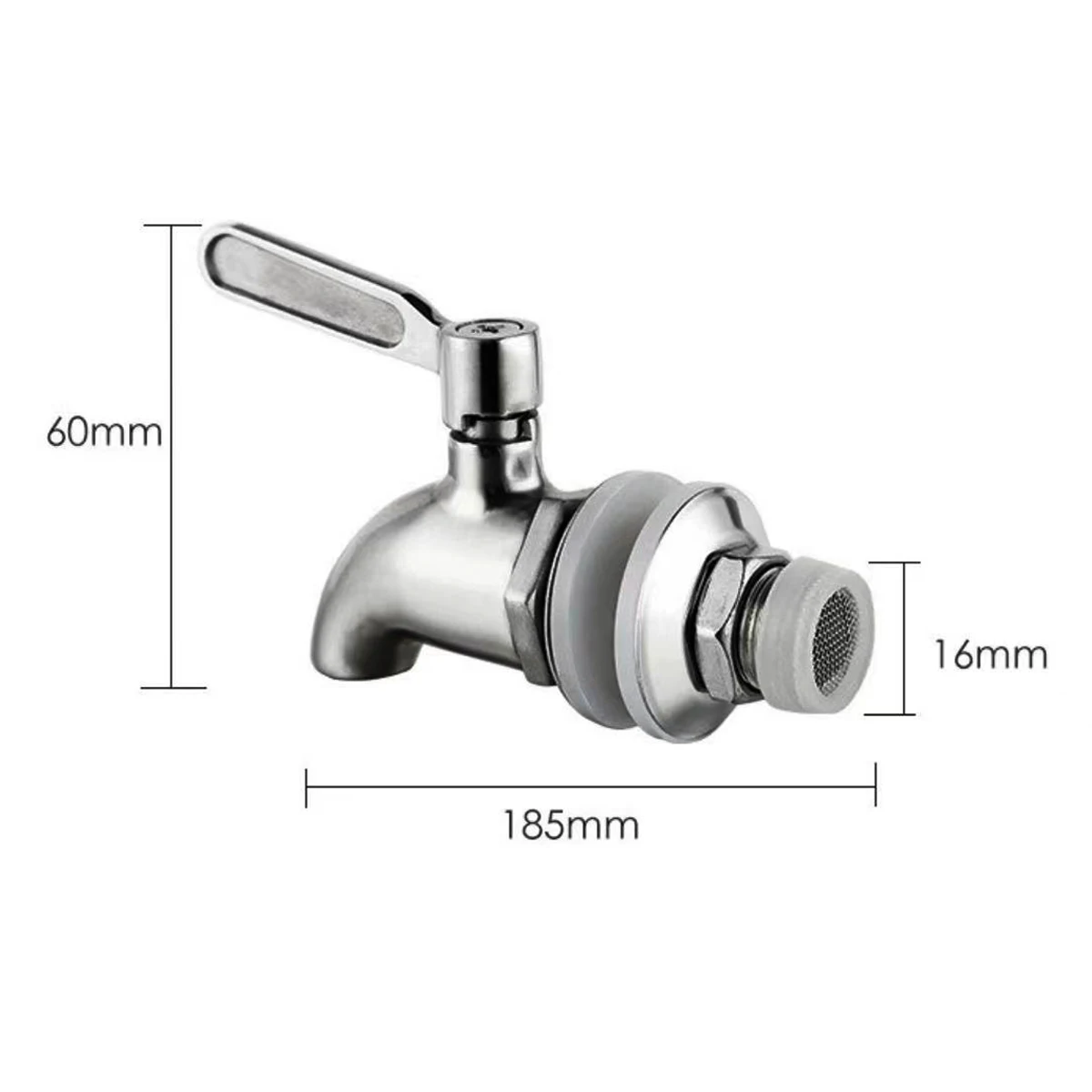 Water Dispenser Replacement Spigot, Stainless Steel Polished Finished, fits Berkey and other Gravity Filter systems as well -1PC