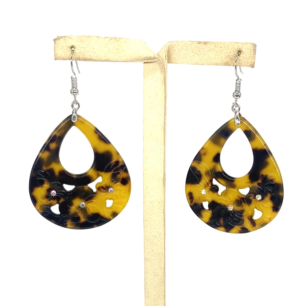 New Tortoise Shell With Cute Shapes Hook Earrings Fashion Acrylic Earrings For Hawaii Pacific Island Peoples Women Girl\'s