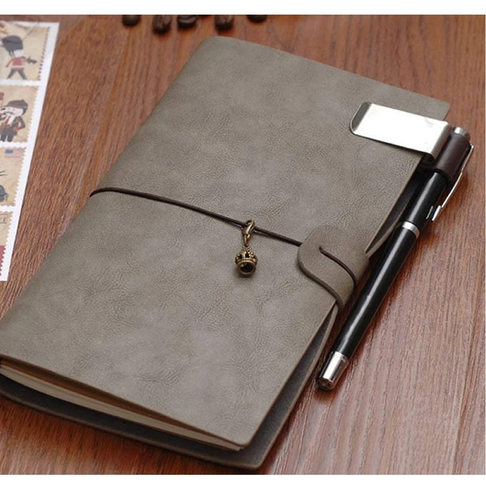 1 stücke Stift Schleife Für Notebook Retro Leder Journal Notebook Bleistift Halter Lesezeichen Mit Metall Clip Büro Schule Liefert