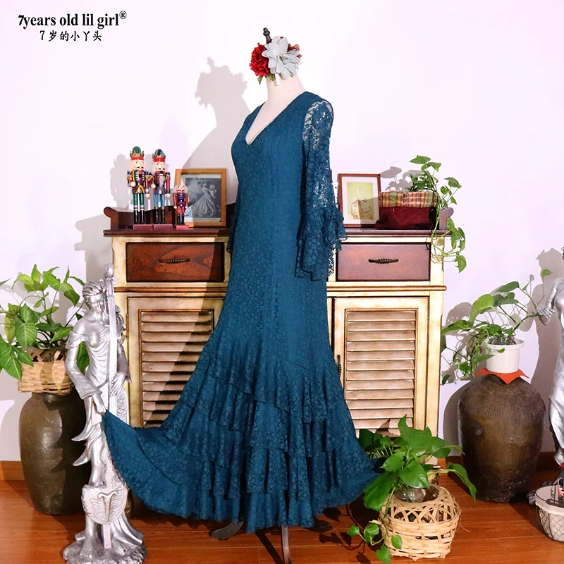 Spanisches Tanzkleid Flamenco-Kleid Wear Damen 5DTT33