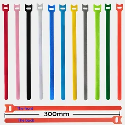 50 szt. Taśma rzepowa samoprzylepna opaski magiczne haczyki Loop stick bulcker Belt Bundle Wire Line Strap cord