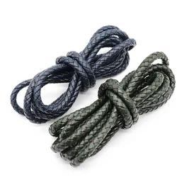 Mibrow 1Meter 5Mm 6Mm Ronde Vintage Donker Groen Rood Echt Lederen Koorden Voor Lederen Armband Sieraden Maken bevindingen