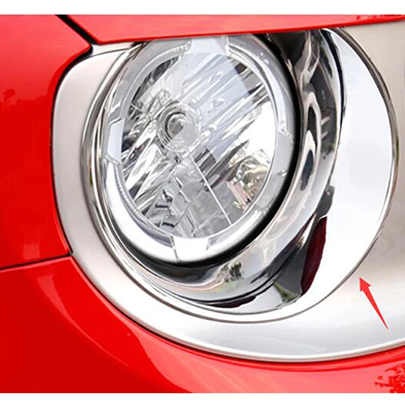 ABS Chrome For Jeep Renegade 2015 2016 2017 2018 Accessories Car Front Light Headlamps Eyebrow Trim Cover Car Sticker Styling