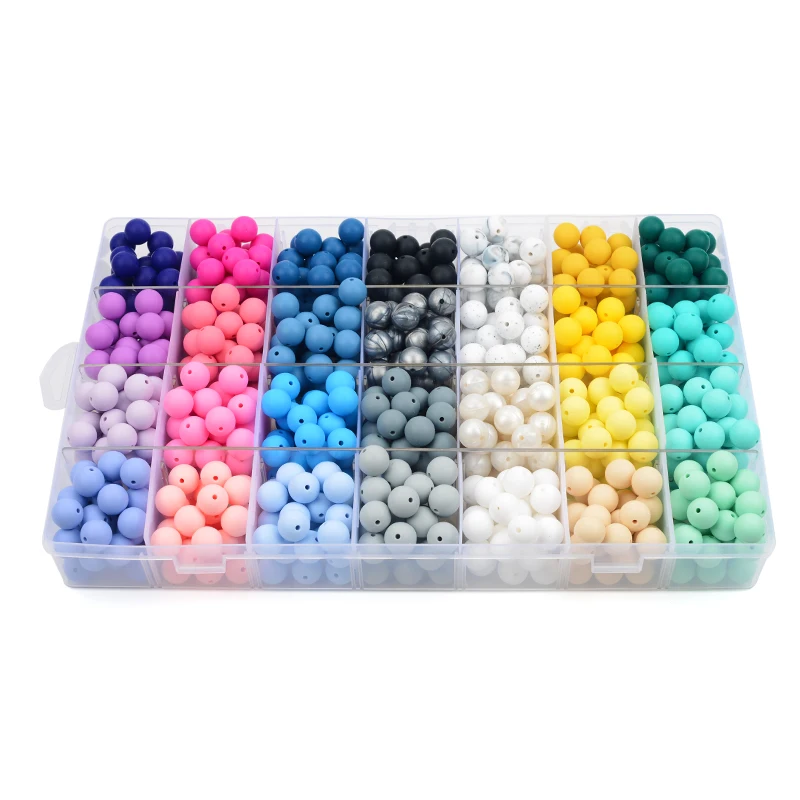 LOFCA-Perles de dentition en silicone, 9mm, 50 pièces, collier d\'allaitement pour bébé, attache-sucette, soins buccaux, sans BPA, qualité