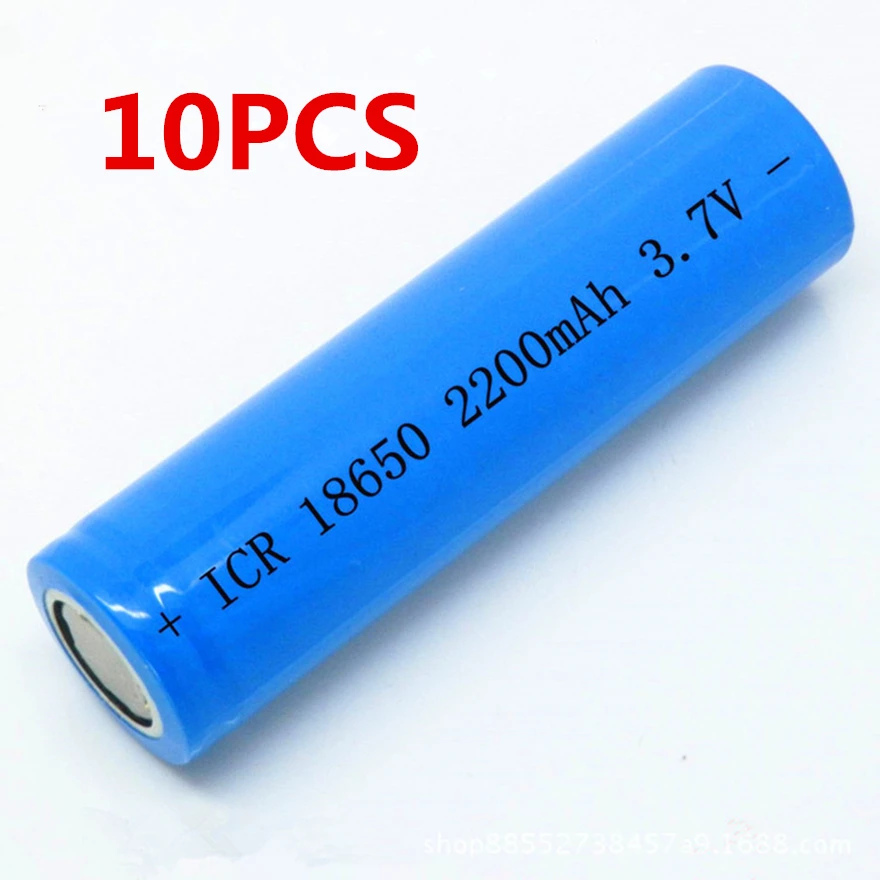 

10pcs/lot 3.7V 18650 2200mAh rechargeable lithium battery 3.7V strong light flashlight anti-light special lithium battery