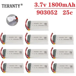 Batteria ricaricabile 1/2/5/10PCS 3.7v 1800mAh per SYMA X5SW X5 X5S X5C M18 H5P KY601S 903052 3.7v batteria Lipo con spina XH2.54