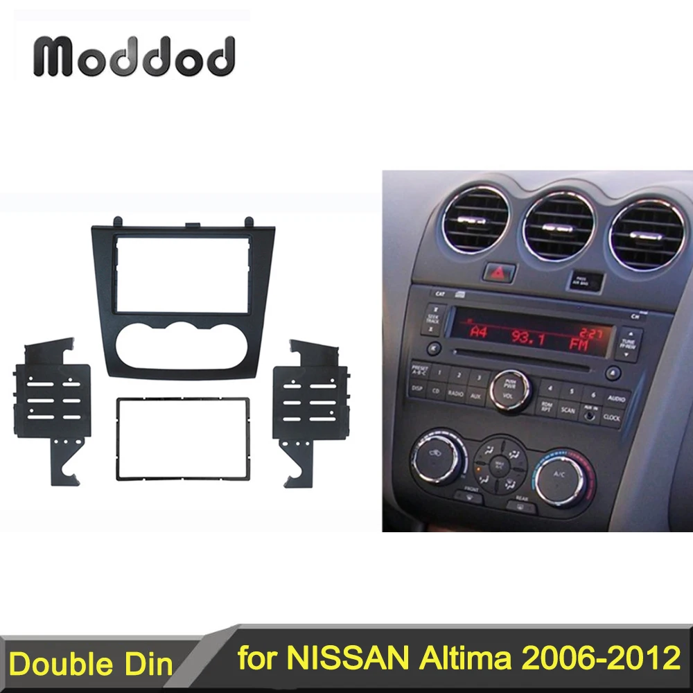 

Двойная панель 2 Din Fascia Для NISSAN Altima 2006-2012, радио, DVD, стереоплеер, панель, приборная панель, установочный комплект, GPS-навигация, рамка, крышка