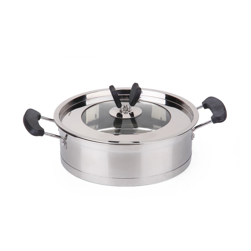 

4L Casserole frypan Stainless steel Cookware pot cooking pot 24cm Kitchen Tool