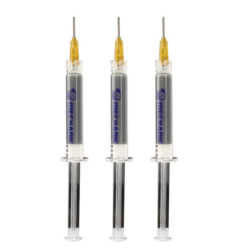 Alambre de salto mecánico de 3ML, pasta de soldadura específica de baja temperatura, 138 ℃, pasta de estaño de soldadura para iPhone, PCB, BGA, herramienta de retrabajo con 3 agujas