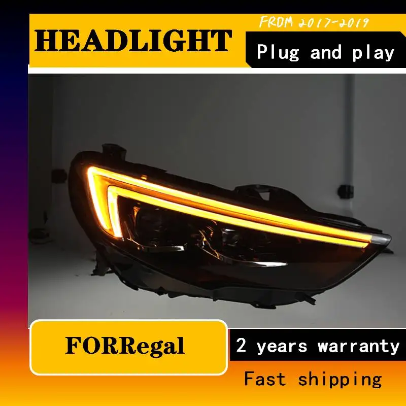 Car Styling Head Lamp Ccase For Buick Regal Headlights 2017-2019 Headlights ALL LED Headlight Daytime Running Light DRL Bi-LED