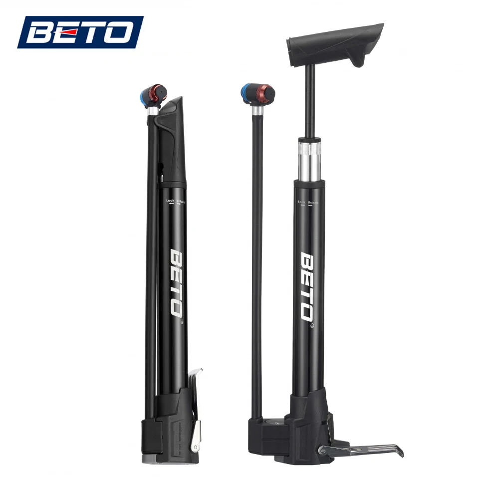 BETO CO-011AG Bicycle Pump Bike Alloy Combo Pump Portable mini floor pump compatible Presta and Schrader