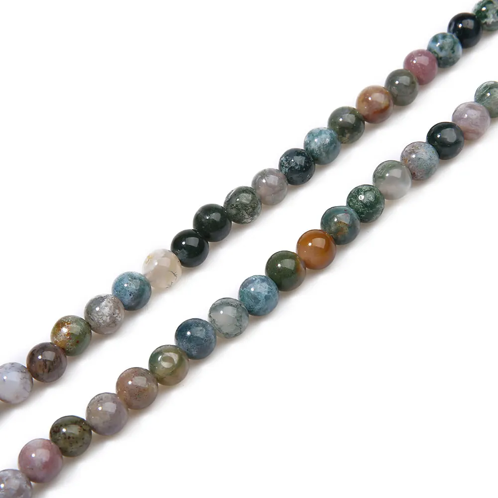 8mm Natural Indian Agate Beaded Buddha Head Necklace 108 Japa Mala Meditation Yoga Peaceful Jewelry Men\'s and Women\'s Amulet