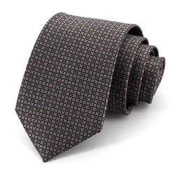 Cravatte Jacquard di lusso per uomo di alta qualità 8 CM di larghezza abito da lavoro cravatta festa matrimonio ufficio confezione regalo maschile