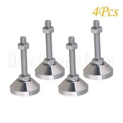 4Pcs Stainless Steel Heavy Duty Adjustable Fixed Feet Dia 40mm M8x50mm Machine Furniture Feet Pad for Cabinet machine tool