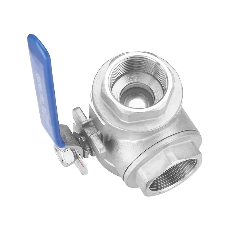 DN40 Three Way 304 Stainless Steel BSP Thread Ball Valve T-type L-type 1-1/2 inch  ball Valve