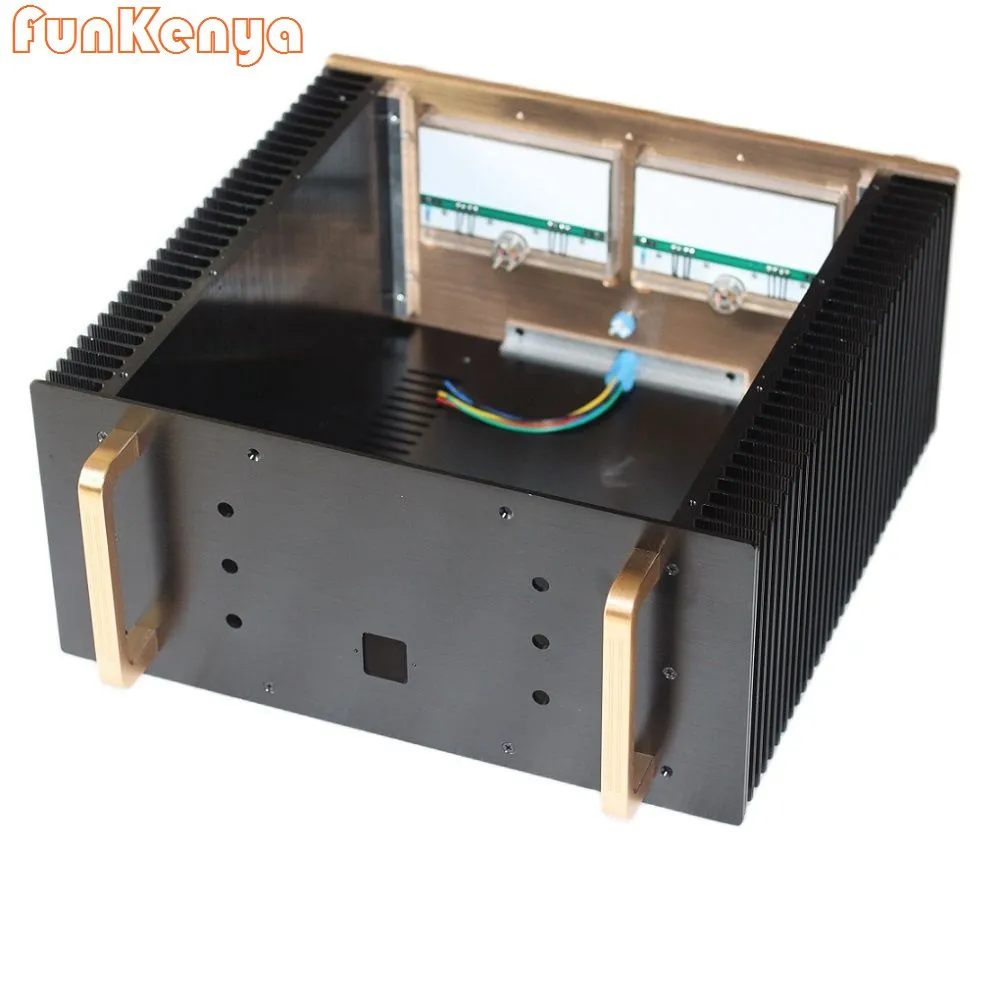 Imagem -05 - Anodizado Dissipador de Calor Chassis Alumínio Faça Você Mesmo Habitação Amplificador Potência vu Metros Dac Decodificador Gabinete Áudio Case oi Fim D412 W430 H200