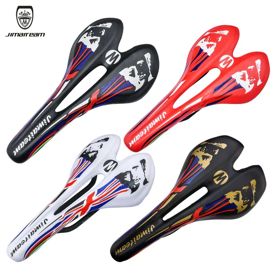 

2019 new JIMITEAM carbon fiber leather seat cushion, mountain bike seat cushion, road bike seat cushion, graffiti style