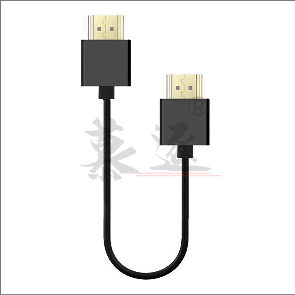 Micro HDMI-compatible male to HD OD 3.0mm Super Soft Thin Cables & Mini HD male Cable 2k*4k hd @60hz Light-weight Portable