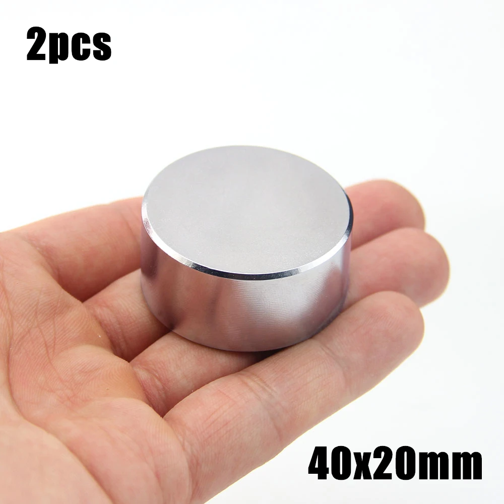 2pcs  N52 40x20mm Super Powerful Strong Bulk Small Round NdFeB Neodymium Disc Magnets Dia 40*20mm Rare Earth NdFeB Magnet