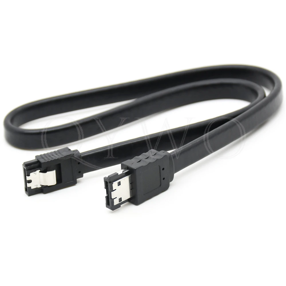 50cm 100cm SATA to eSATA Cable Shielded Extender Extension HDD SSD Data Cable Black
