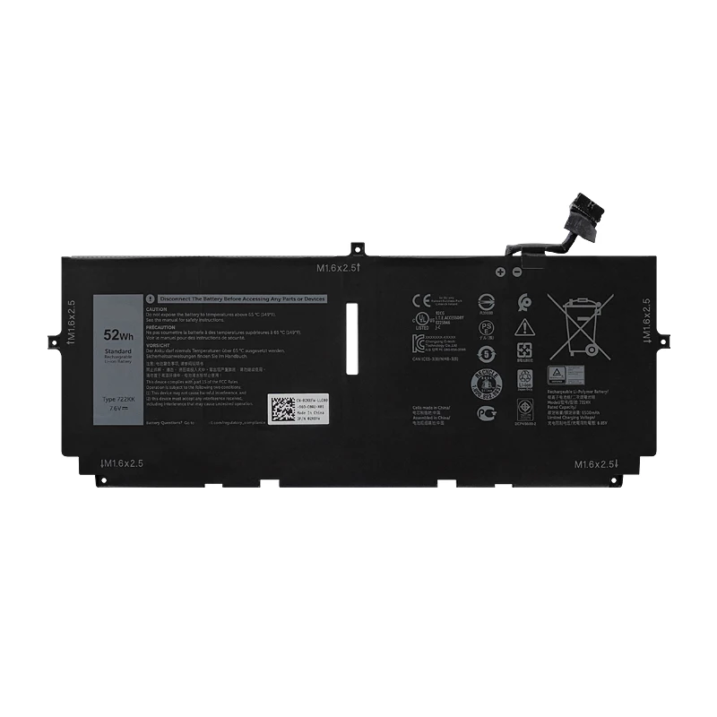 Imagem -06 - Supstone Novo 722kk 2xxfw 13 Wn0n0 Bateria do Portátil para Dell Xps 9310 9300 Fp86v P117g001 P117g002