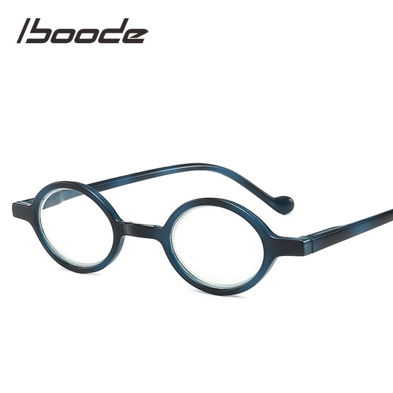 iboode Portable Small Oval Frame Reading Presbyopia Glasses Men Women Anti Blue Rays Anti-fatigue Presbyopic Eyeglasses Reader