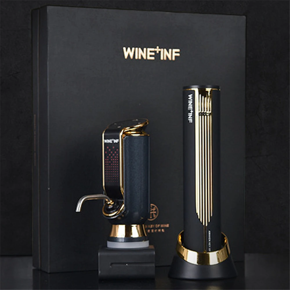 Electric Wine Decanter Set USB Charging Smart Decanter Portable Electronic Family Hotel Wine Pourer Decanter Auto Corkscrew