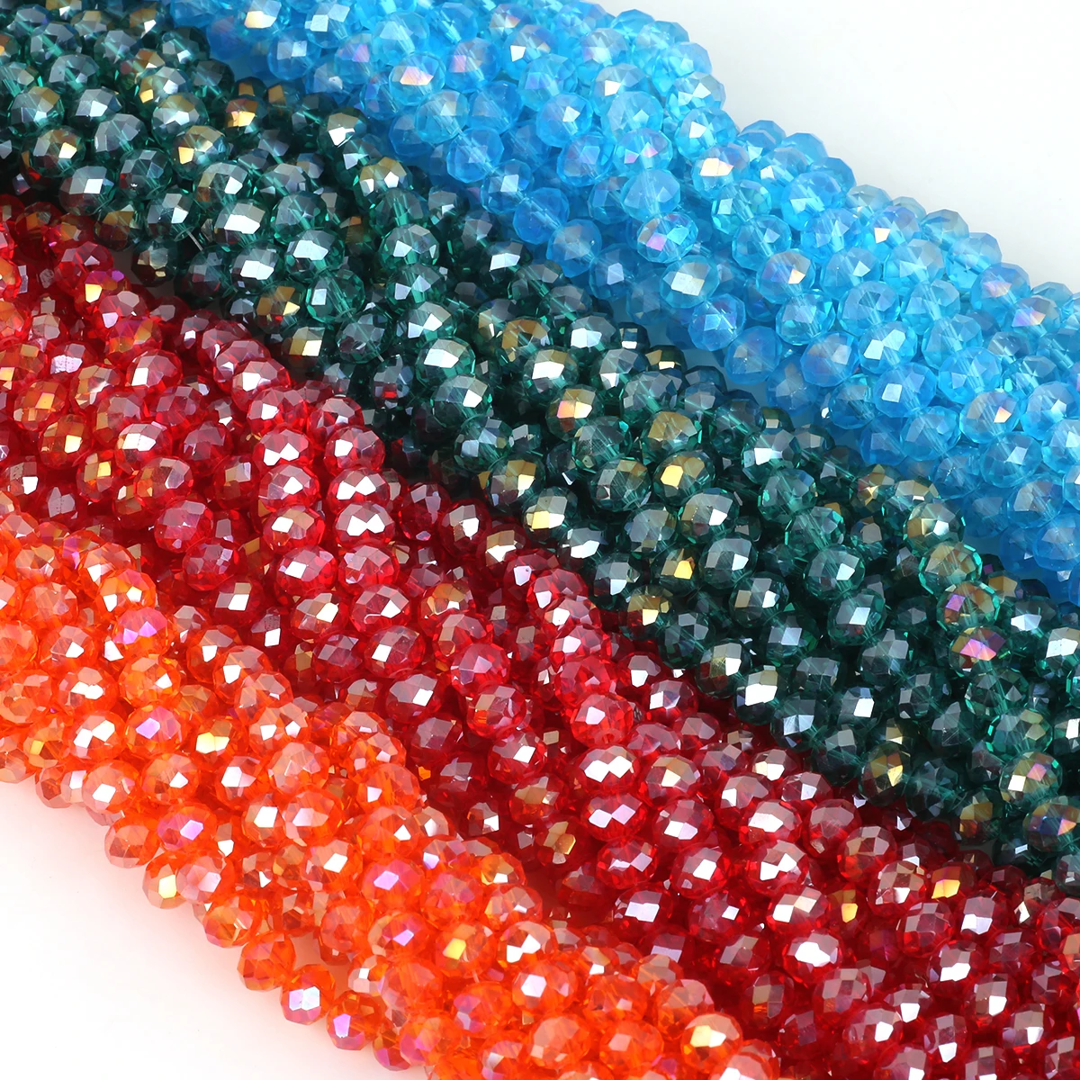 2/3/4/6/8mm Loose Rondelle Austria Crystal Beads Spacer Faceted Glass Beads For DIY Bracelet Earrings Needlework Jewelry Making