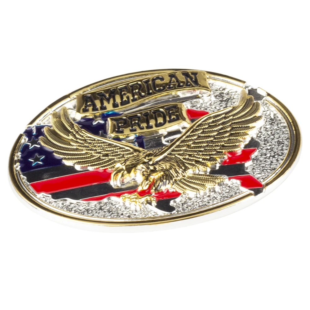 American pride eagle belt buckle dourado e cor da tira para homem