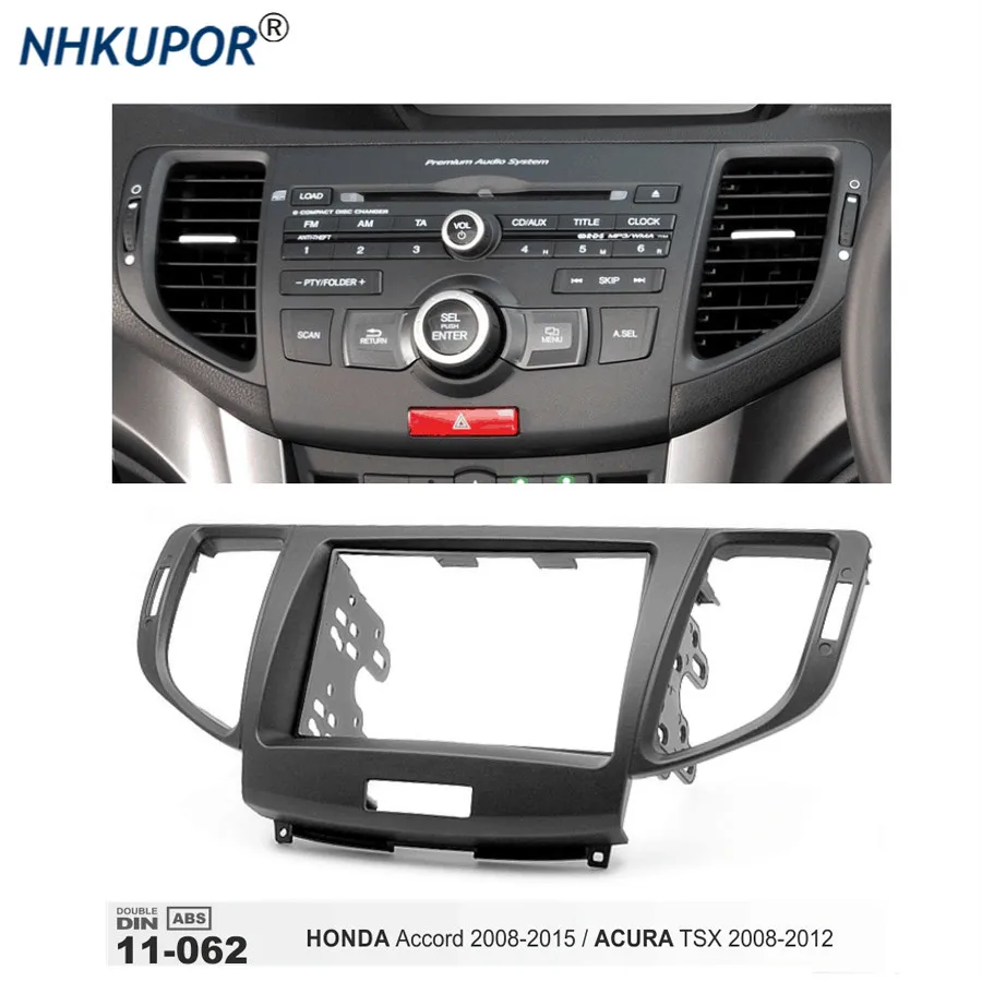 Auto Radio Fascia For HONDA Accord 2007-2012 ACURA TSX 2008-2012 Stereo Refit Bezel Dash CD Trim Installation Frame Kit Bezel