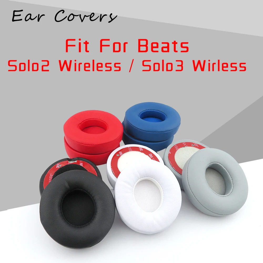 Earpads  Beats Solo 3 Wireless Solo2 Solo3 Solo 2 3 Headphone Earpads Replacement Headset Ear Pad PU Leather