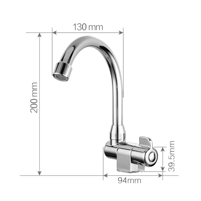 Caravan Boat 360 Degree Rotation Copper Basin Faucet Folding Cold Water Faucet Tap Kitchen Bathroom for RV Marine Boat Deck Hatc