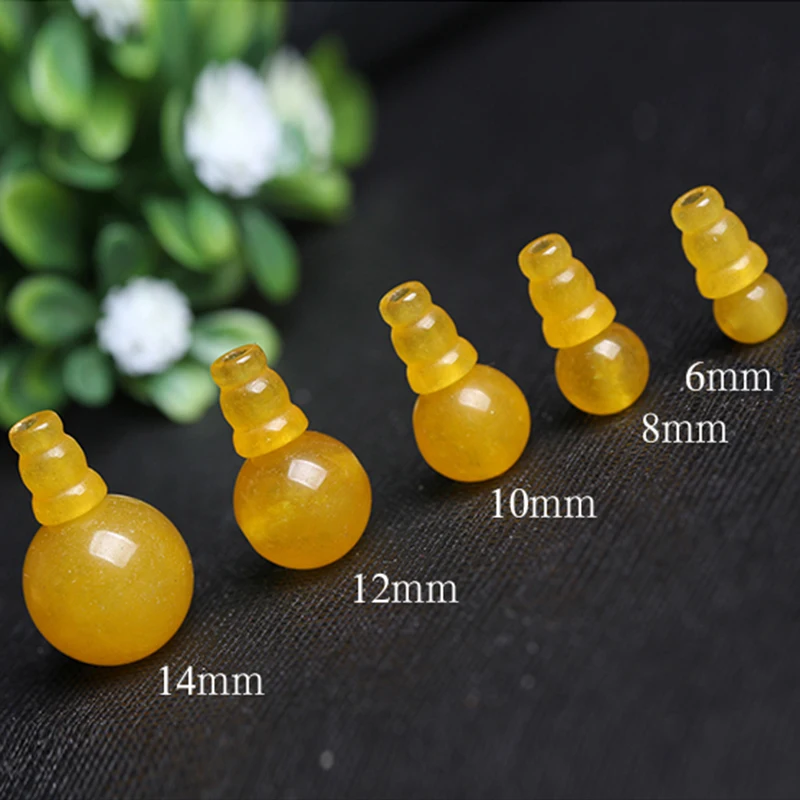 4A Natural Yellow Chalcedony T-Junction Buddha Head Quartz Crystal Single Bead DIY Jewelry Making