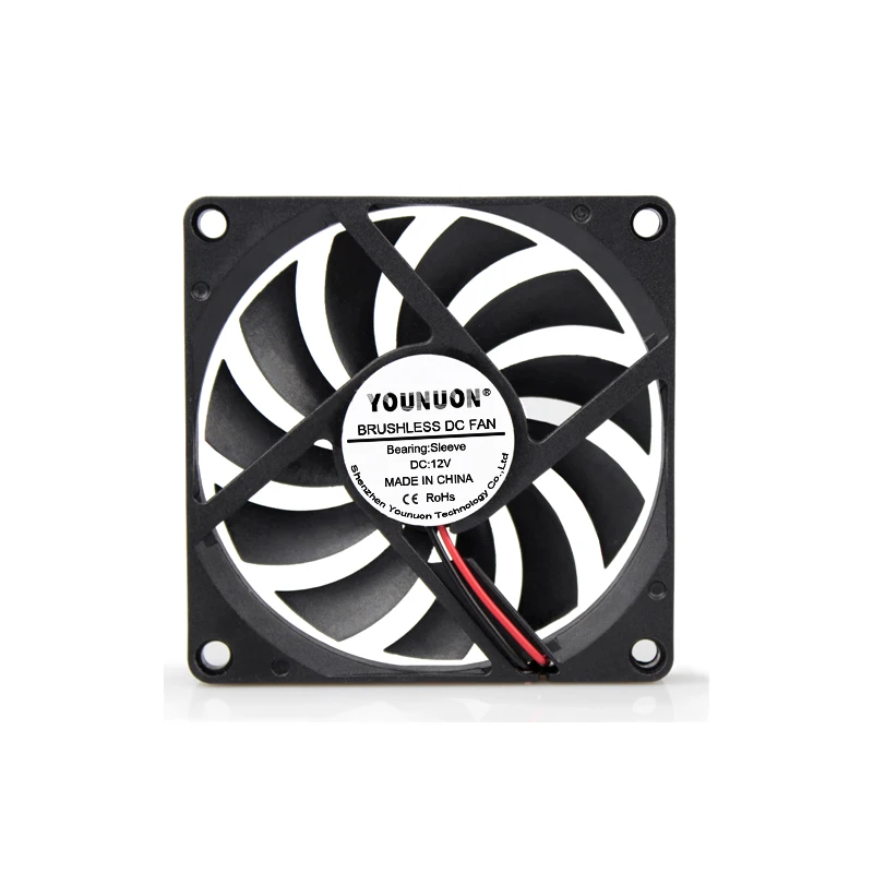 10 sztuk 12V 80mm 8010 80x80x10mm wentylator chłodzący DC bezszczotkowy wentylator chłodnicy 2500 obr./min łożysko tulejowe wentylatory przemysłowe