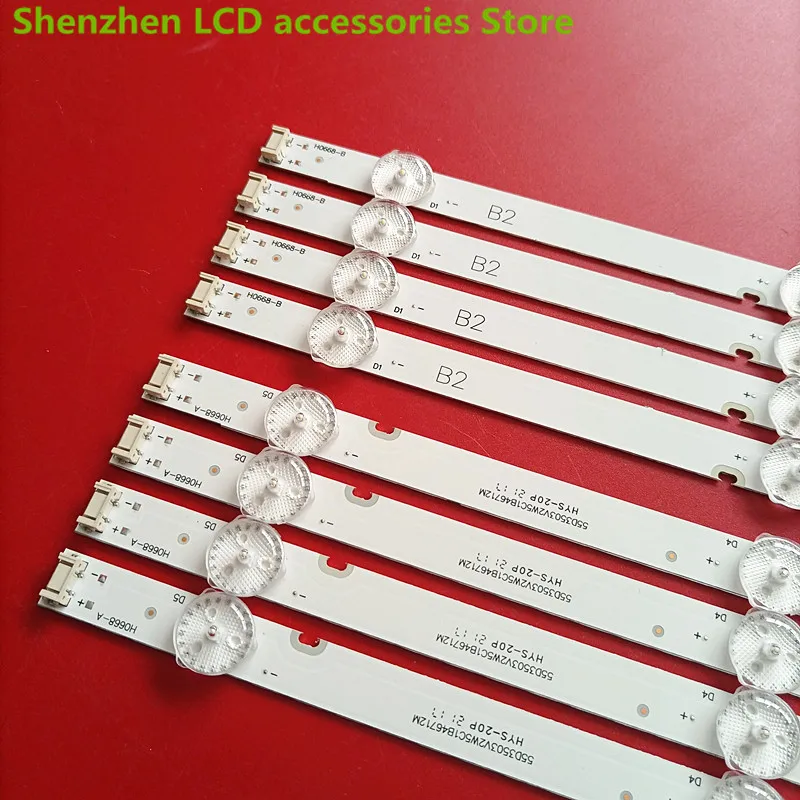 Barra de luz RF-AZ550E30-0601B-120501A-12 para SKYWORTH 55M9, 5LED + 6LED, 570MM, nuevo, 100%