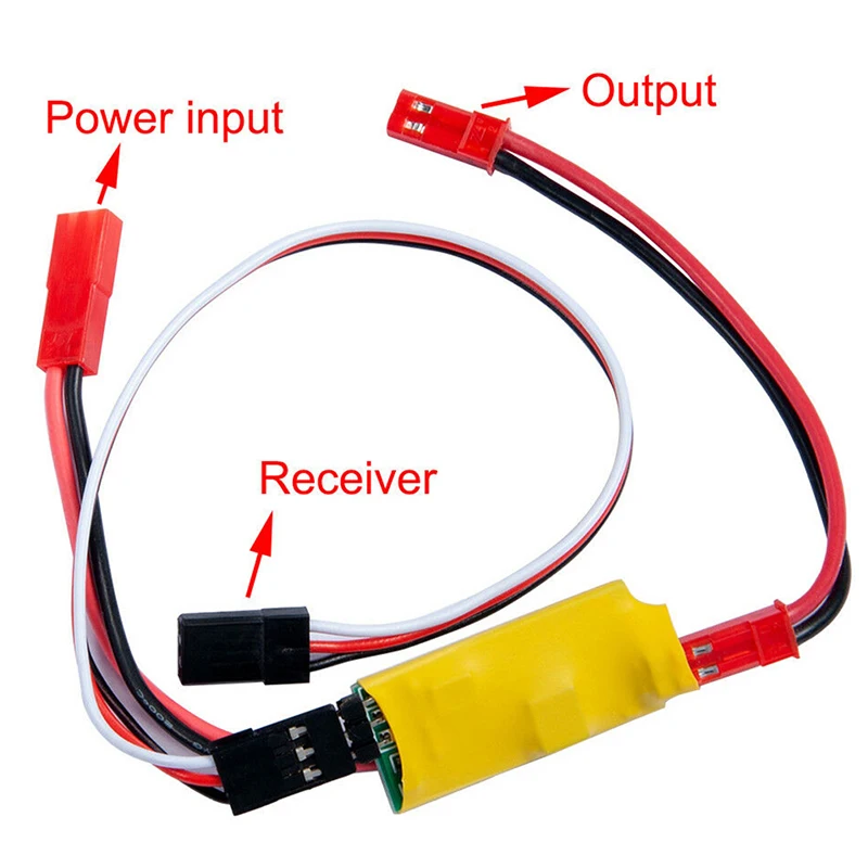Receptor de luz rc, interruptor eletrônico de controle liga/desliga para rc aviões e carros