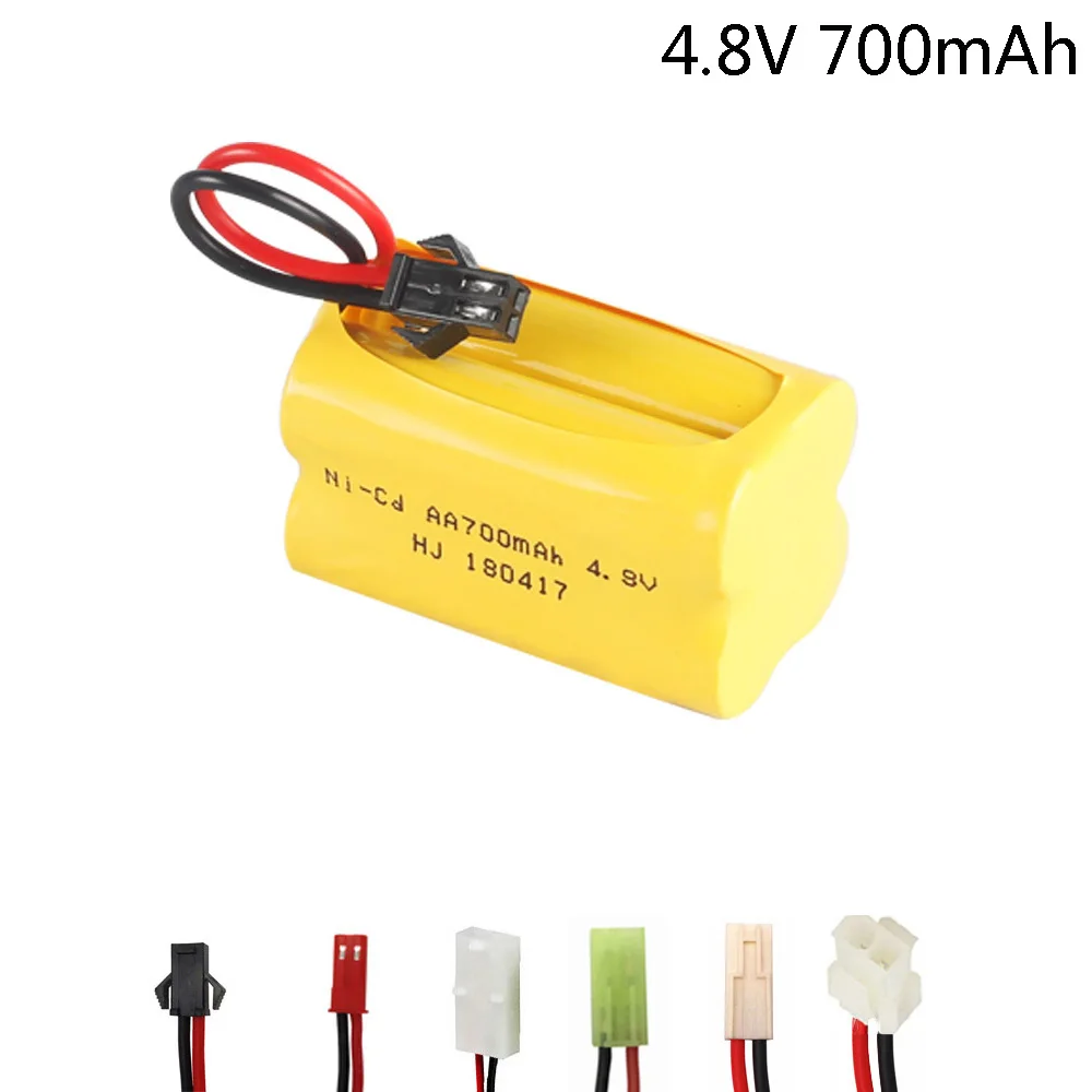 

4.8v 700mah NI-CD AA battery 4.8v bateria 4.8v nicd ni cd battery pack SM/JST/Tamiya/5557 plug for RC boat model car toy parts