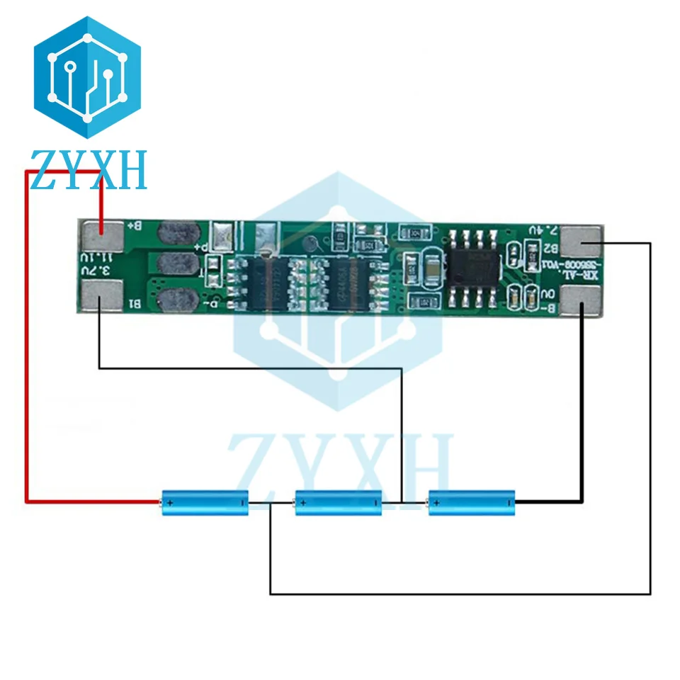 BMS 3S 5A 11.1V 18650 Li-ion ładowarka akumulatorów litowych płyta ochronna z taśmy z niklu spoiny wspólny Port dla banku mocy