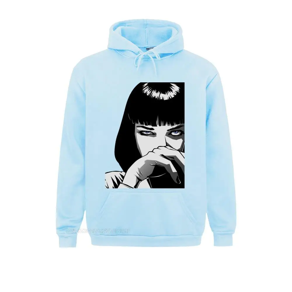 Men Sweat Hooded Pullover Pulp Fiction Mia Wallace Hoodie For Men Male Cotton Jacket Great Discount Teenage