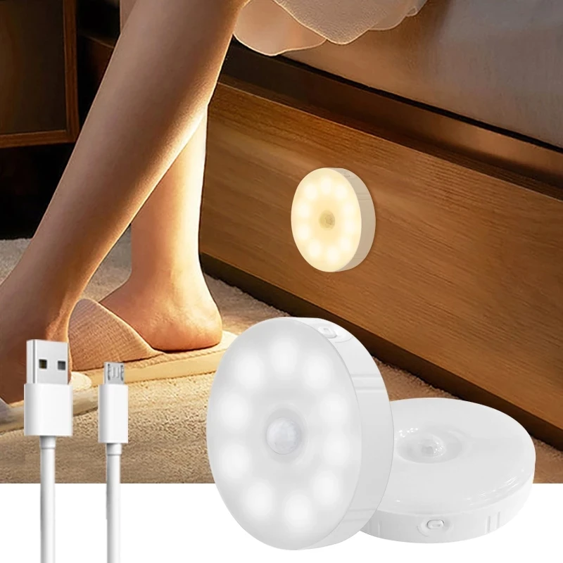 Bedroom Decor Night Lights Motion Sensor Night Lamp Children's Gift USB Charging Bedroom Decoration Led Night Light MOONSHADOW