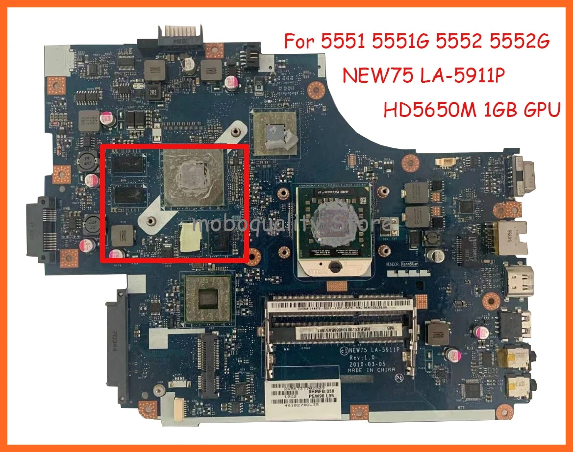 

NEW75 LA-5911P HD5650M 1 ГБ для Acer Aspire 5551 5551G 5552 5552G Материнская плата ноутбука протестирована и работает