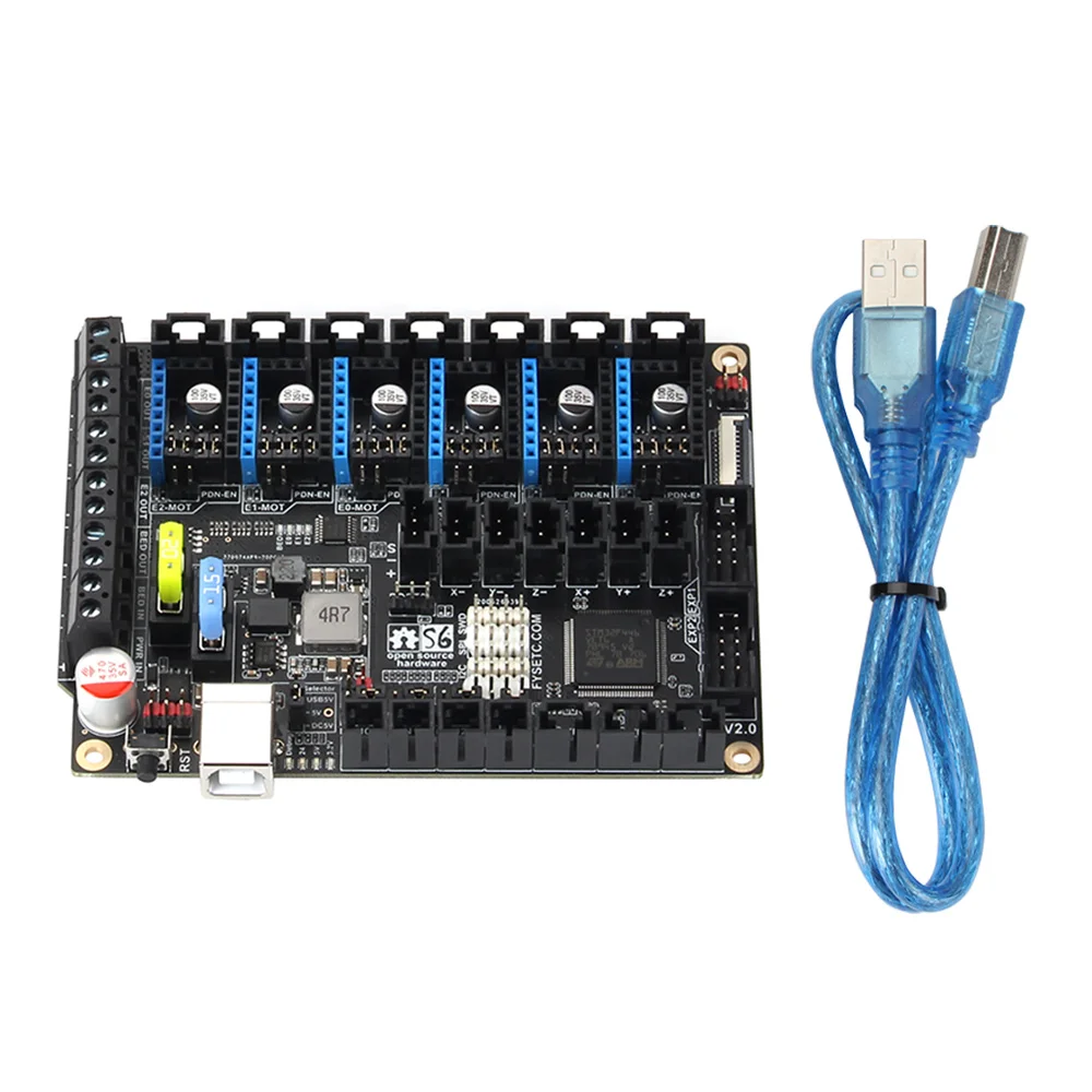 FYSETC S6 V2.1 Main Board 32 Bit Control Board With TMC2209 TMC5060 Support 6X Drivers VS F6 V1.3 SKR V1.3 For Voron 1.8 /1.9