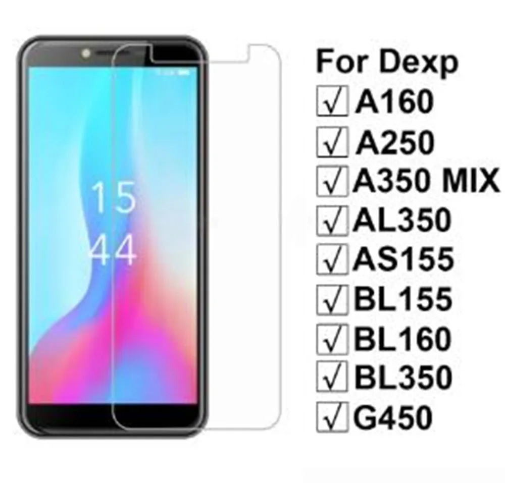 Screen Protector For Cristal DEXP AL350 AS155 BL155 BL150 Tempered Glass For Cristal DEXP A160 A250 A350 Mix G450 Pelicula