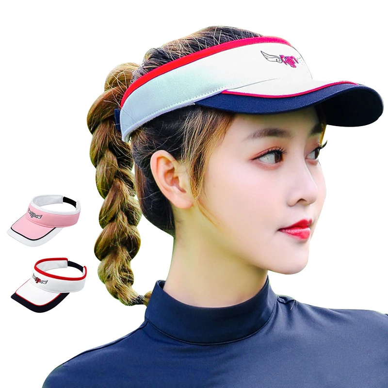 

Adjustable Women Sun Hat Summer Outdoor Sunscreen Empty Top Caps Lady Marathon Running Cycling Tennis Baseball Golf Visor Cap