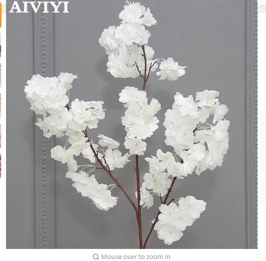 

Fake Cherry Blossom Flower Branch Begonia Sakura Tree Stem Event DIY Wedding Tree Decor Artificial Decorative Flowers